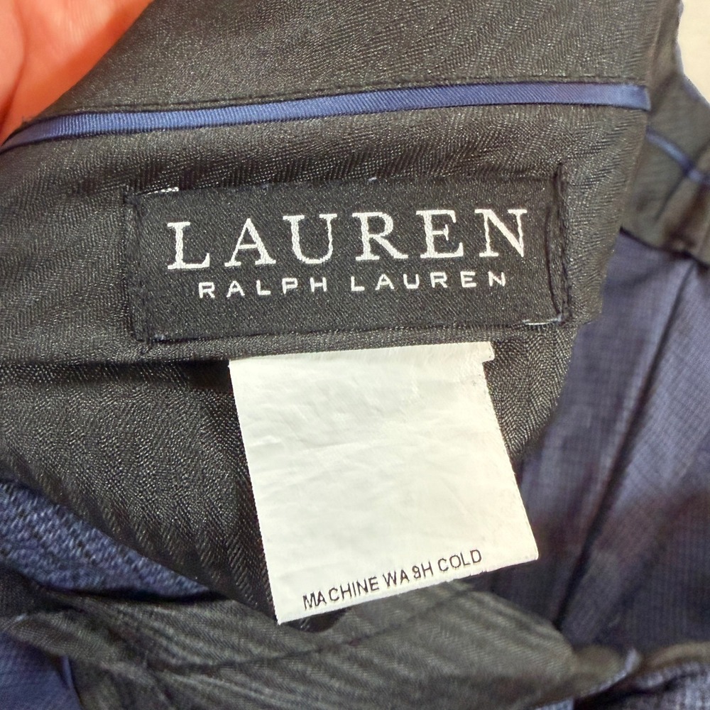 Lauren Ralph Lauren Mens 34x32 Blue Check Dress Pants Stretch Trousers Casual - Picture 6 of 13